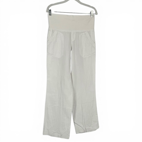 Democracy Pants - Democracy Wide Leg Maternity Pants in Cream